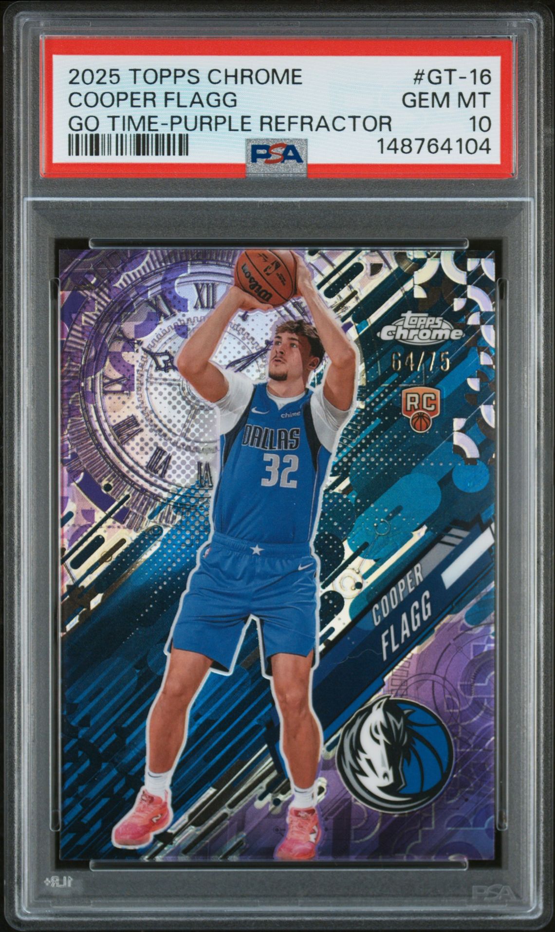 2025 Topps TOPPS CHROME GO TIME Purple Refractor #GT-16 Cooper Flagg front