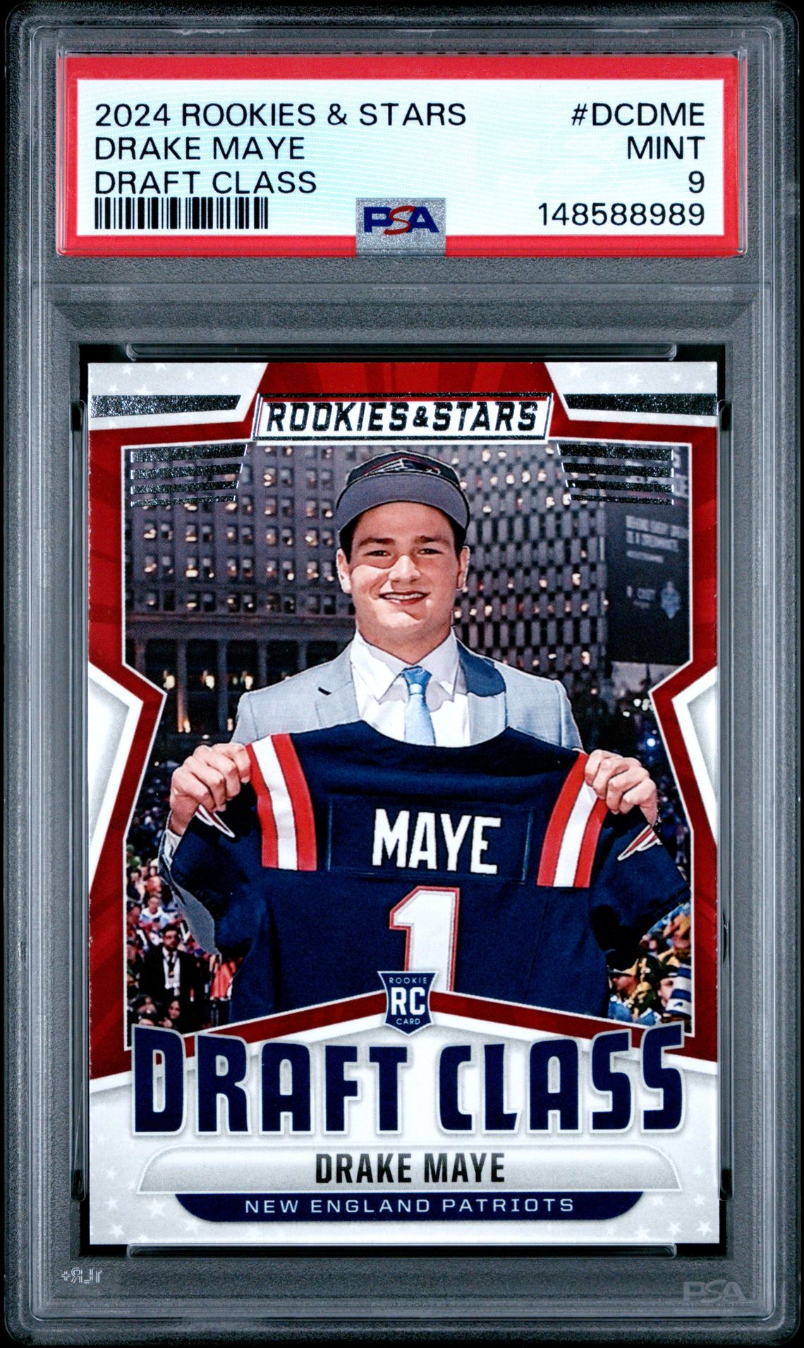 2024 Panini PANINI ROOKIES & STARS DRAFT CLASS Orange #DCDME Drake Maye front