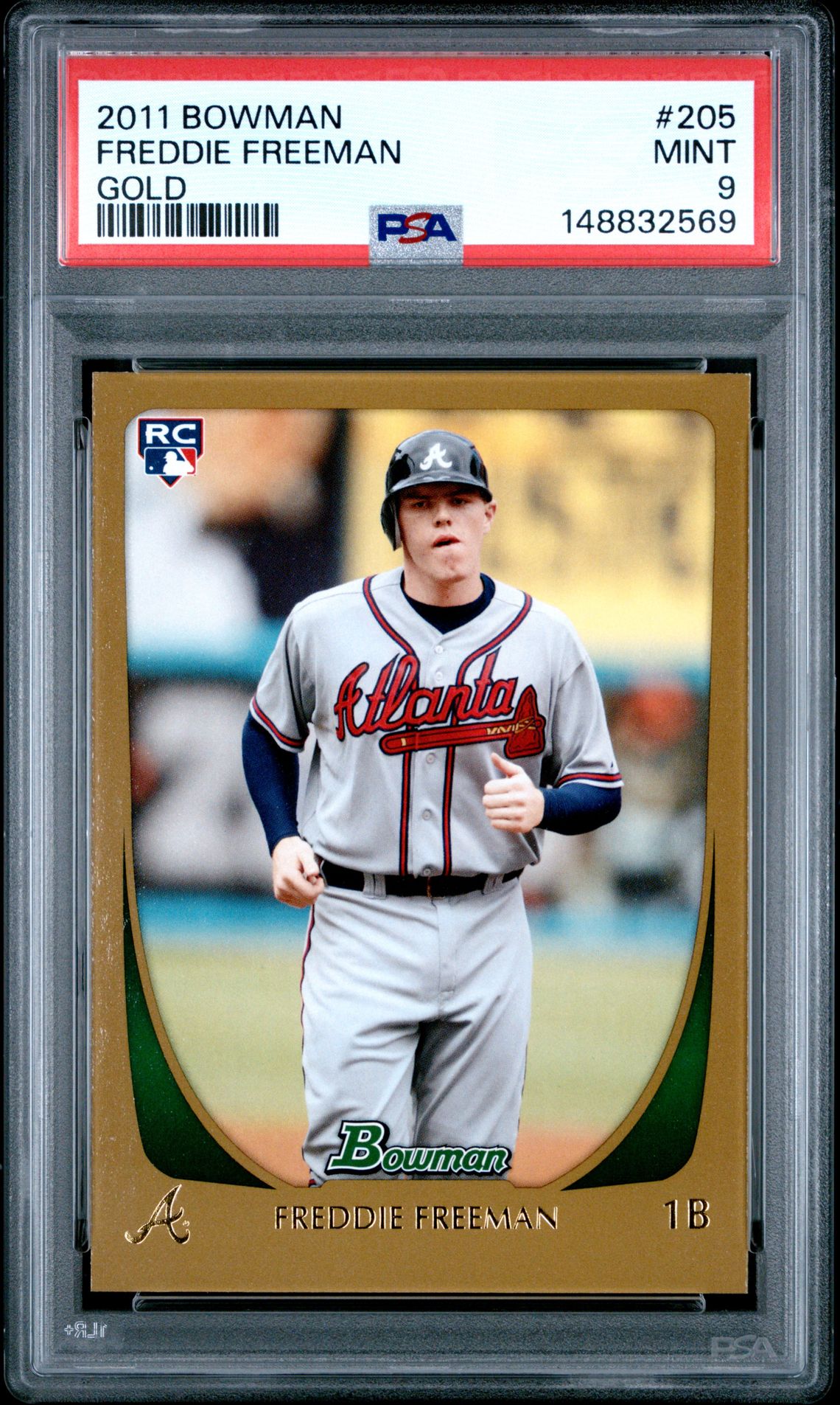 2011 Bowman BOWMAN Gold #205 Freddie Freeman front