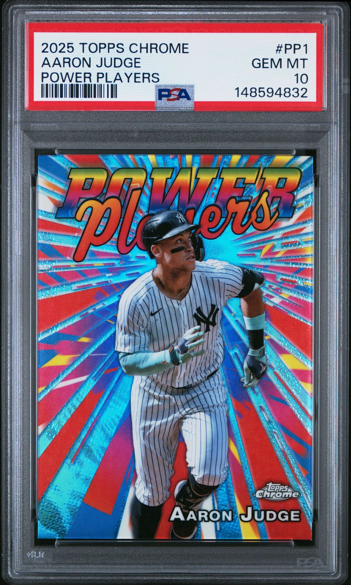 2025 Topps TOPPS CHROME POWER PLAYERS #PP1 Aaron Judge front
