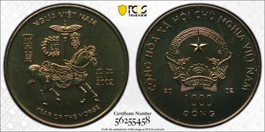 2002 1000 D Year of the Horse MS66