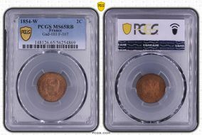 1854-W 2C Gad-103 F-107 MS65RB