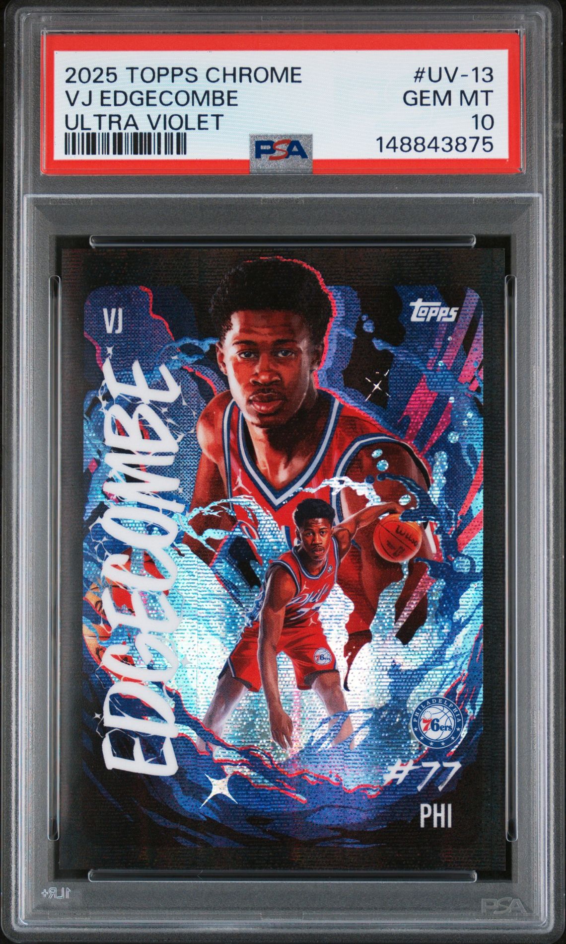 2025 Topps Chrome TOPPS CHROME ULTRA VIOLET #UV-13 Vj Edgecombe front