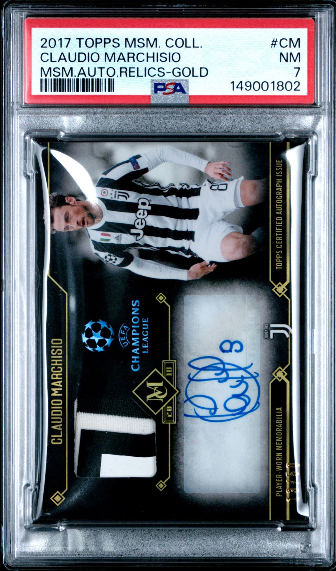 2017 Topps Topps Museum Collection Uefa Champions League Museum Autograph Relics #CM Claudio Marchisio front