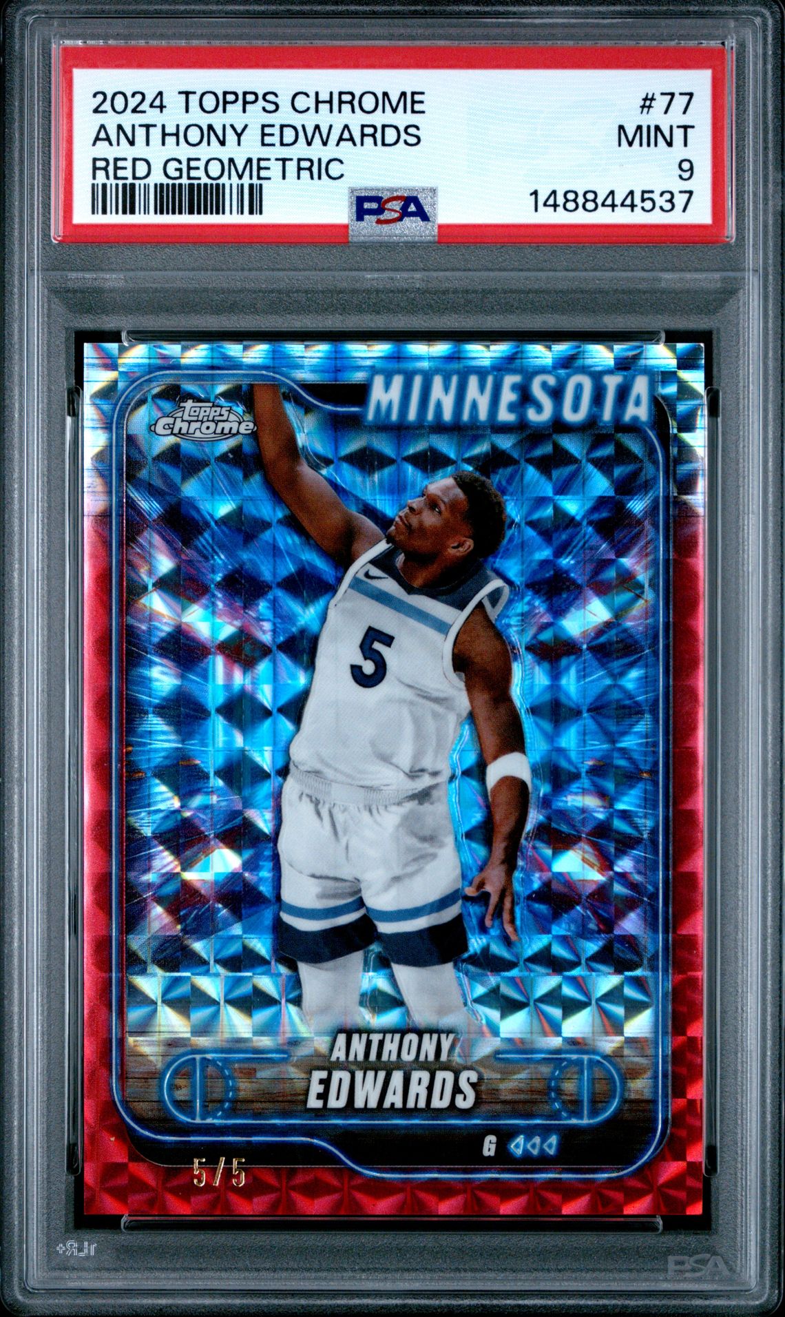 2024 Topps Chrome #77 Anthony Edwards front