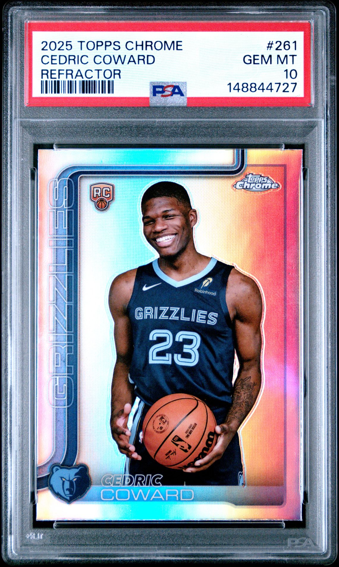 2025 Topps Chrome TOPPS CHROME REFRACTOR #261 Cedric Coward front