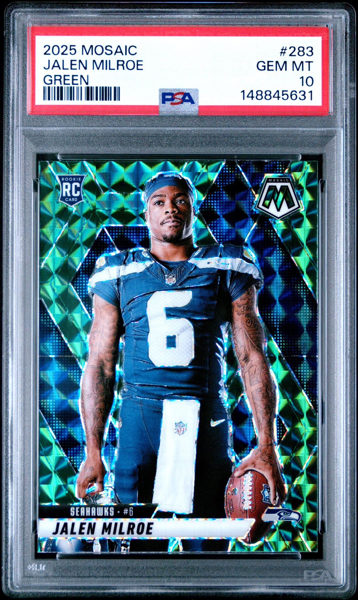 2025 Panini PANINI MOSAIC GREEN #283 Jalen Milroe front