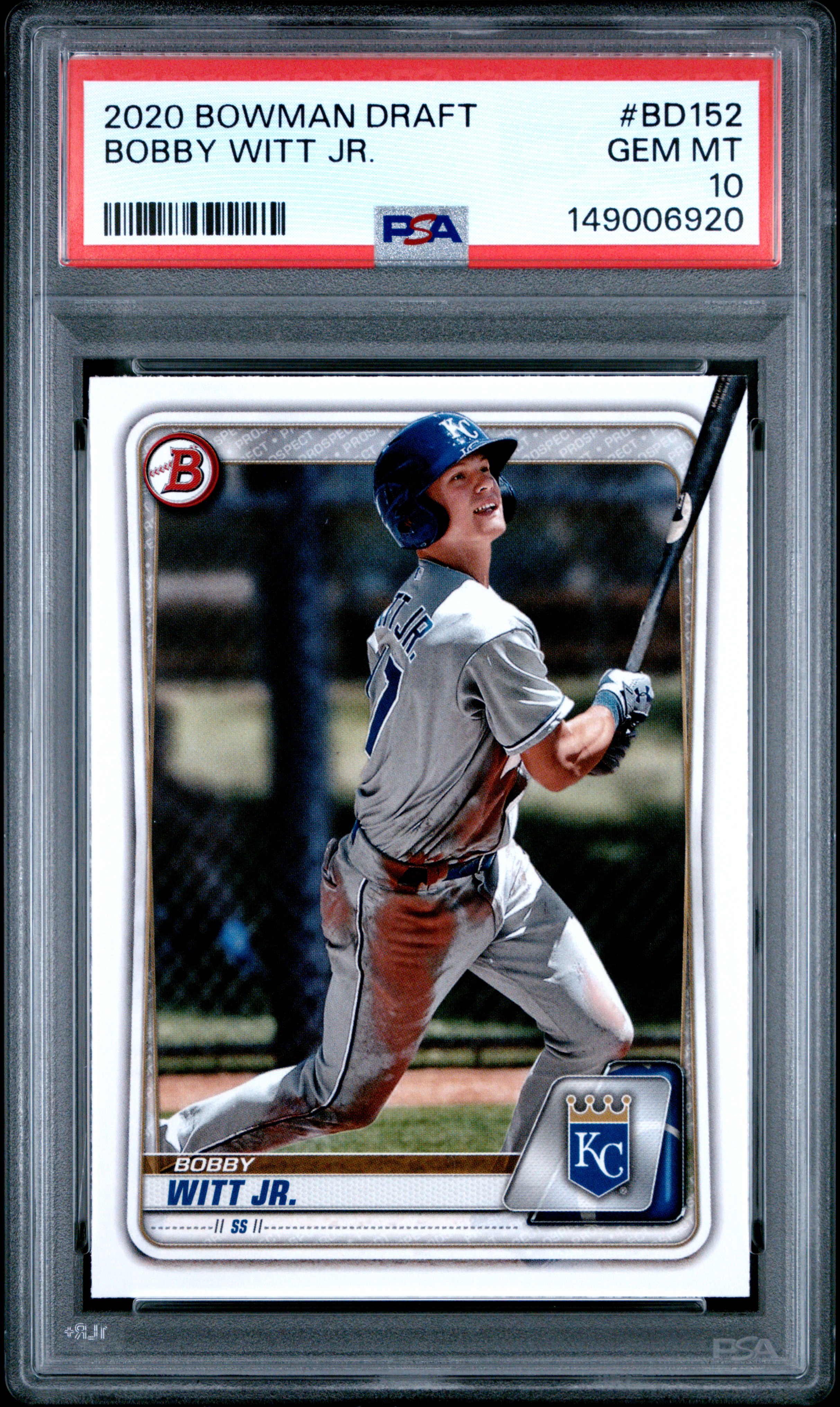 2020 Bowman Draft #BD152 Bobby Witt Jr. front