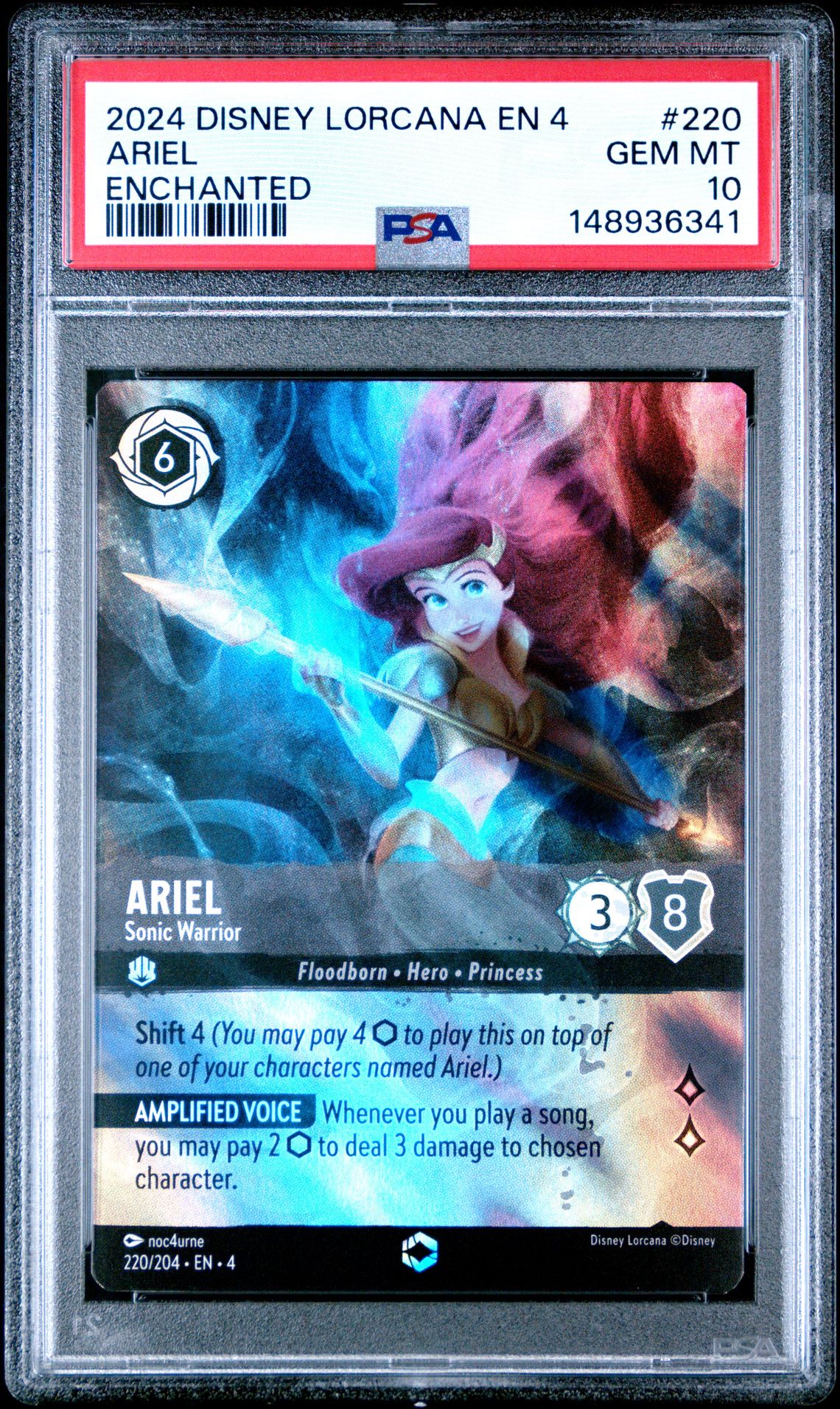 2024 Disney DISNEY LORCANA EN 4-URSULA'S RETURN ENCHANTED #220 Ariel front