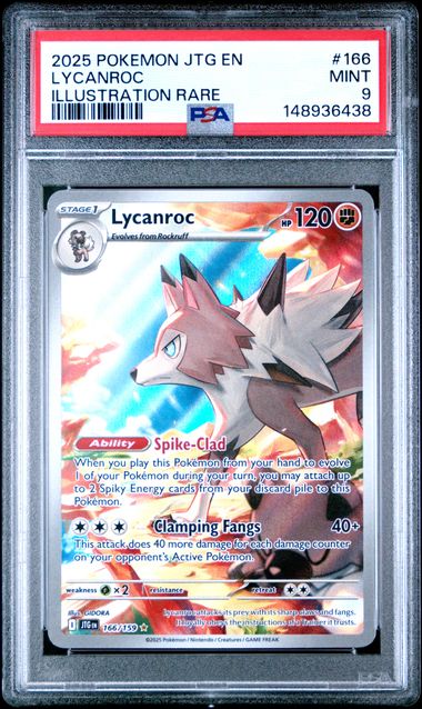 2025 Pokemon Journey Together Illustration Rare #166 Lycanroc front
