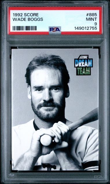 1992 Score SCORE #885 Wade Boggs front