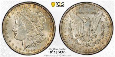 1890 $1 MS62