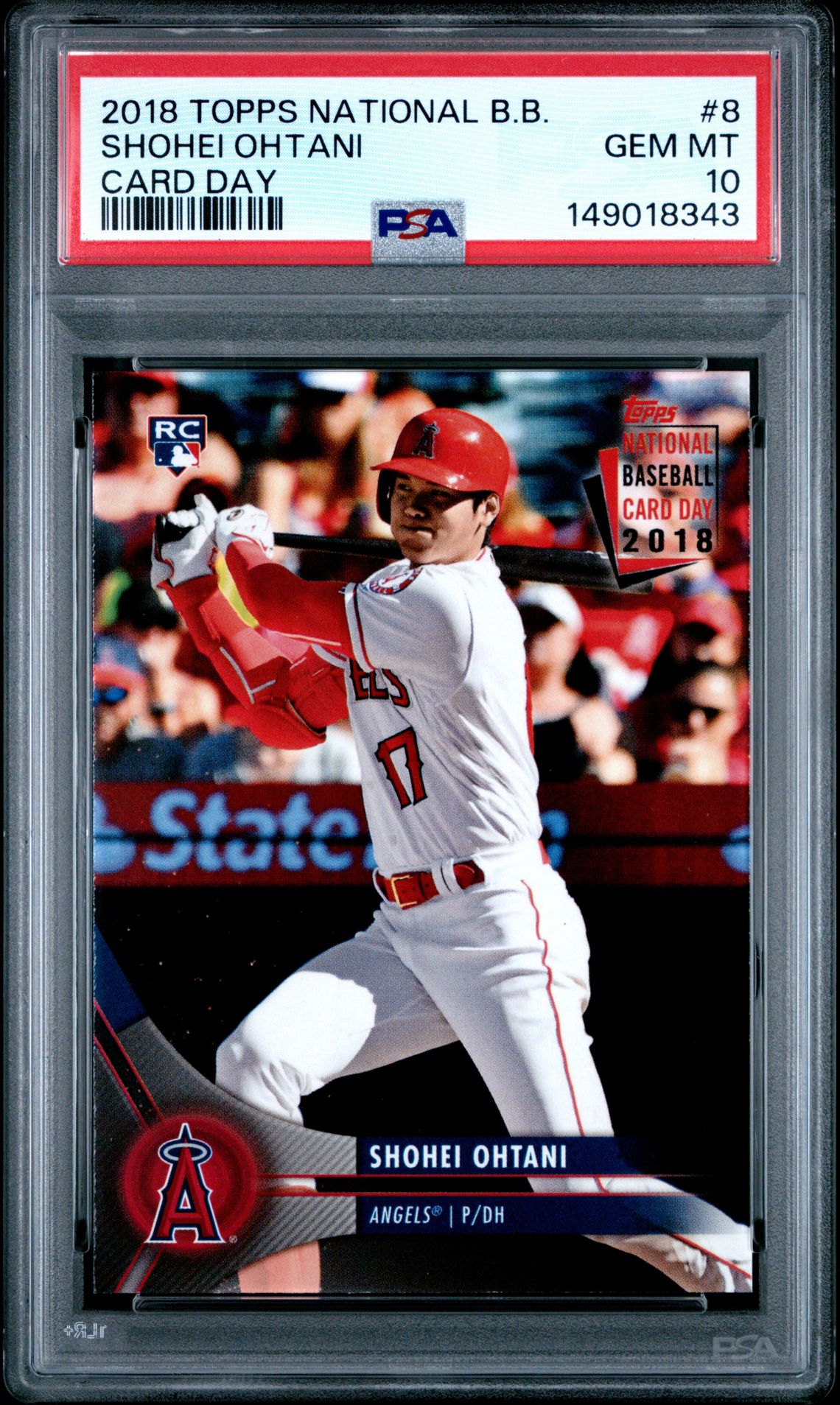 2018 Topps TOPPS NATIONAL BASEBALL CARD DAY CARD DAY #8 Shohei Ohtani front