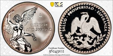 2000-Mo Medal Turn of the Millennium Ag PR67DCAM
