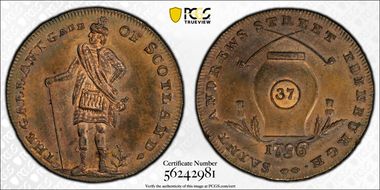 1796 Tk 1/2D DH-18 Lothian, Campbell's MS64RB
