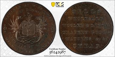 (c. 1790) Tk 1/2D DH-12 Angusshire, Dundee MS64BN