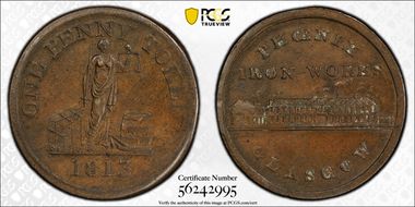 1813 Tk 1D Withers-1350 Glasgow Phoenix Iron-Works AU58BN