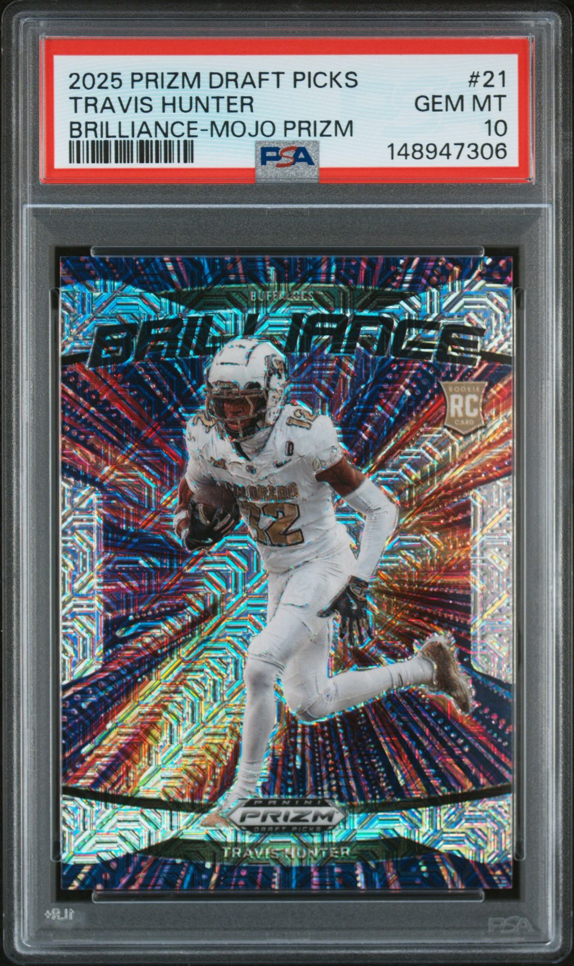 2025 Panini PANINI PRIZM DRAFT PICKS BRILLIANCE MOJO PRIZM #21 Travis Hunter front