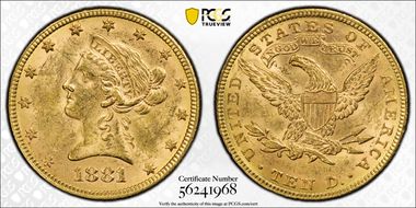 1881 $10 MS61
