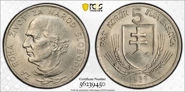 1939 5 Kor MS64