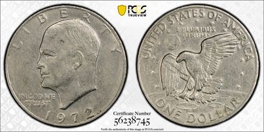 1972 $1 Type 1 AU50