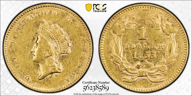 1855 G$1 AU50