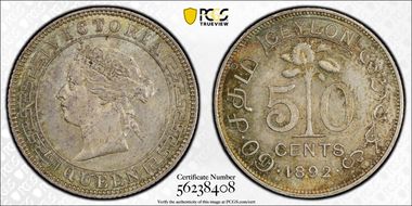1892 50C KM-96 MS65