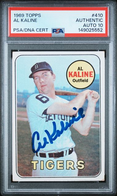 1969 Topps TOPPS Auto #410 Al Kaline front