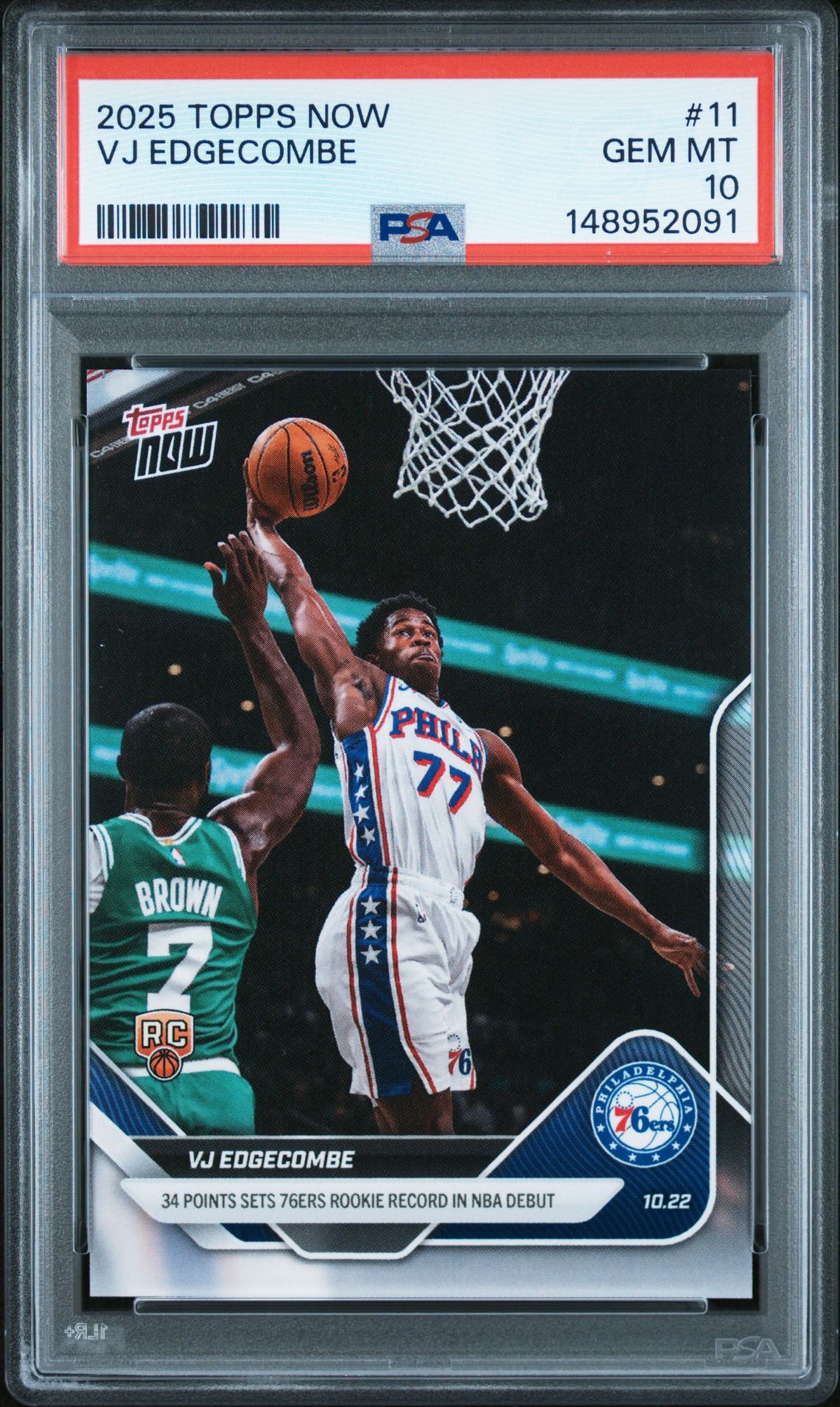 2025 Topps Now #11 Vj Edgecombe front
