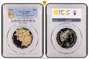 2015 50C RAM 50th Anniversary Colorized MS66
