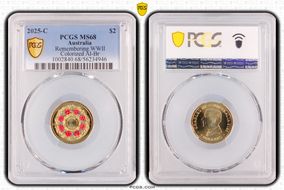 2025-C $2 Remembering WWII Colorized Al-Br MS68
