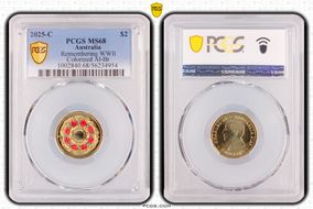 2025-C $2 Remembering WWII Colorized Al-Br MS68
