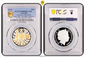 2016 50C Selective Gilt Silver 50th Ann. Decimal Currency PR68DCAM
