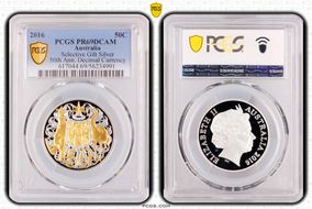 2016 50C Selective Gilt Silver 50th Ann. Decimal Currency PR69DCAM