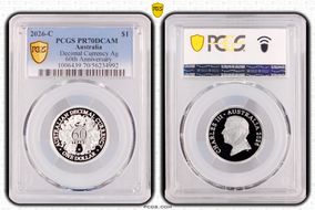 2026-C $1 Decimal Currency Ag 60th Anniversary PR70DCAM
