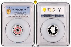 2025-C $2 Remembering WWII Colorized  Ag PR70DCAM