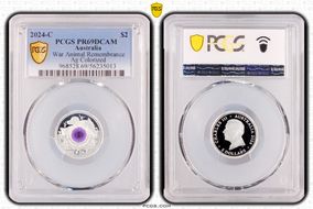 2024-C $2 War Animal Remembrance Ag Colorized PR69DCAM