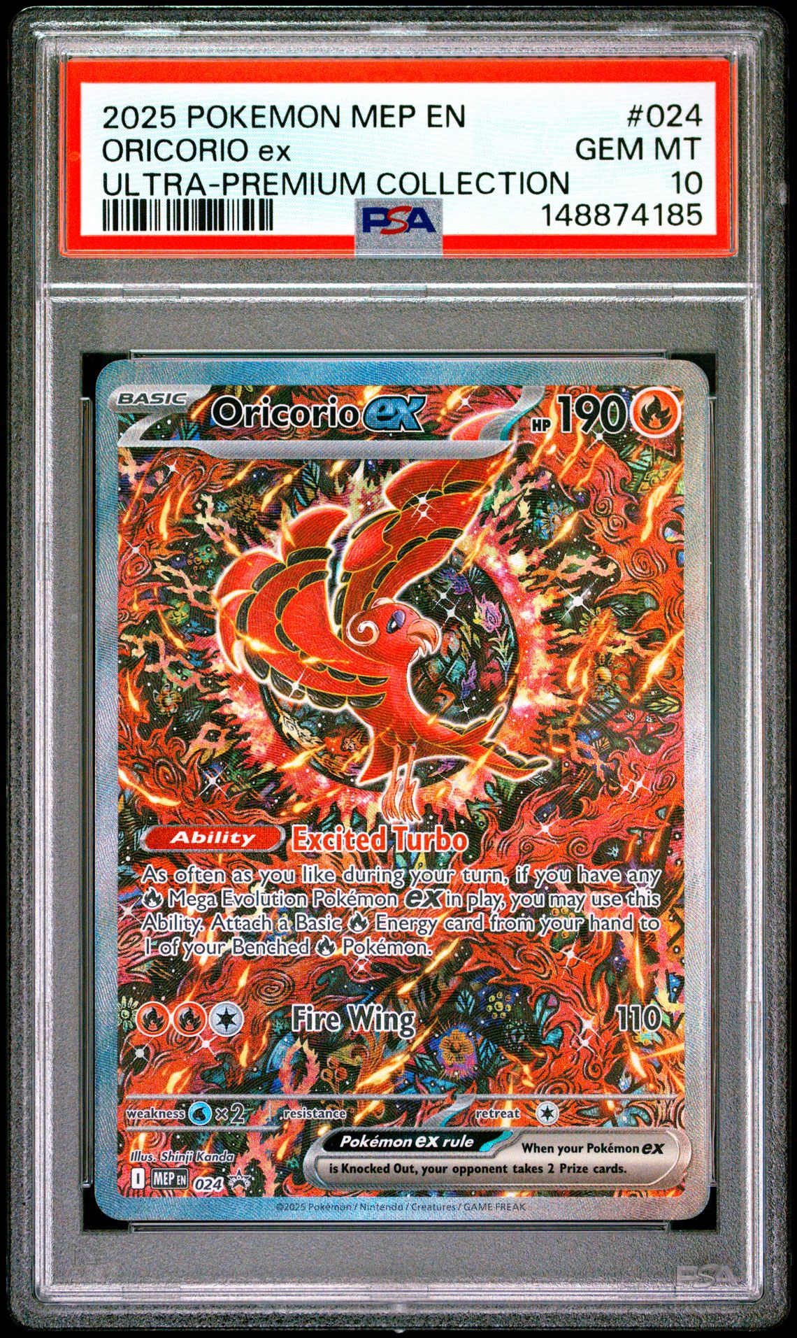 2025 Pokemon POKEMON MEP EN-ME BLACK STAR PROMO ULTRA-PREMIUM COLLECTION #024 Oricorio Ex front