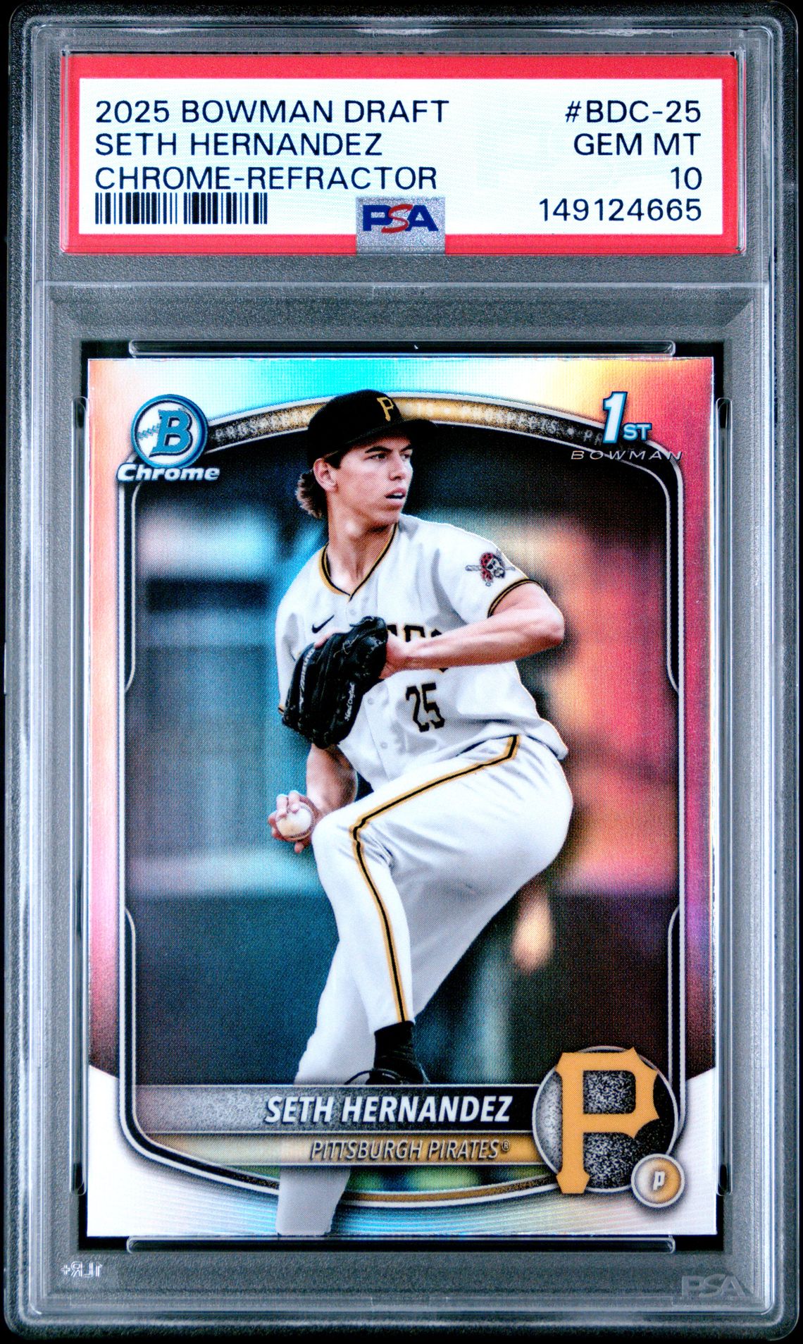 2025 Bowman BOWMAN DRAFT CHROME-REFRACTOR #BDC-25 Seth Hernandez front
