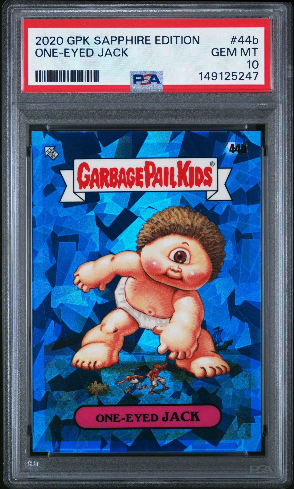 2020 Topps GARBAGE PAIL KIDS SAPPHIRE EDITION #44B One-Eyed Jack front