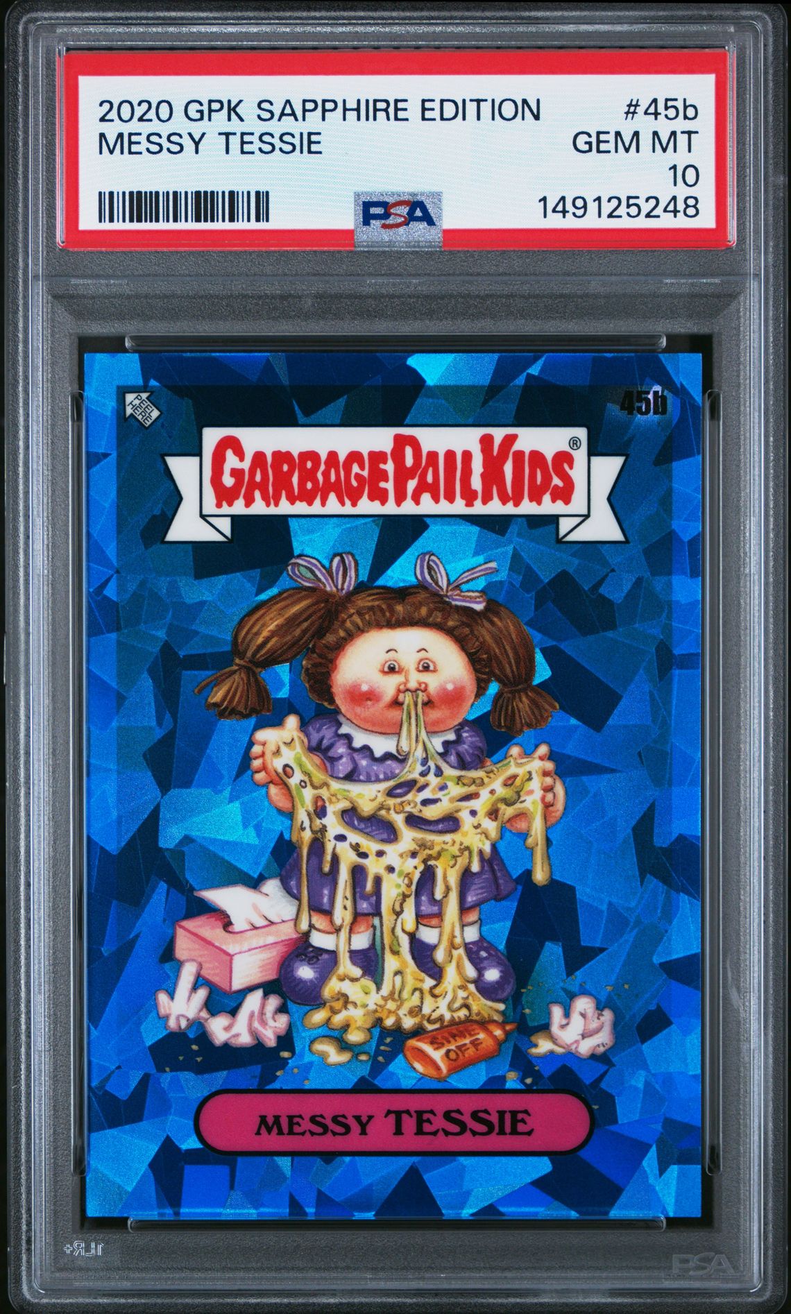 2020 Topps GARBAGE PAIL KIDS SAPPHIRE EDITION #45B Messy Tessie front
