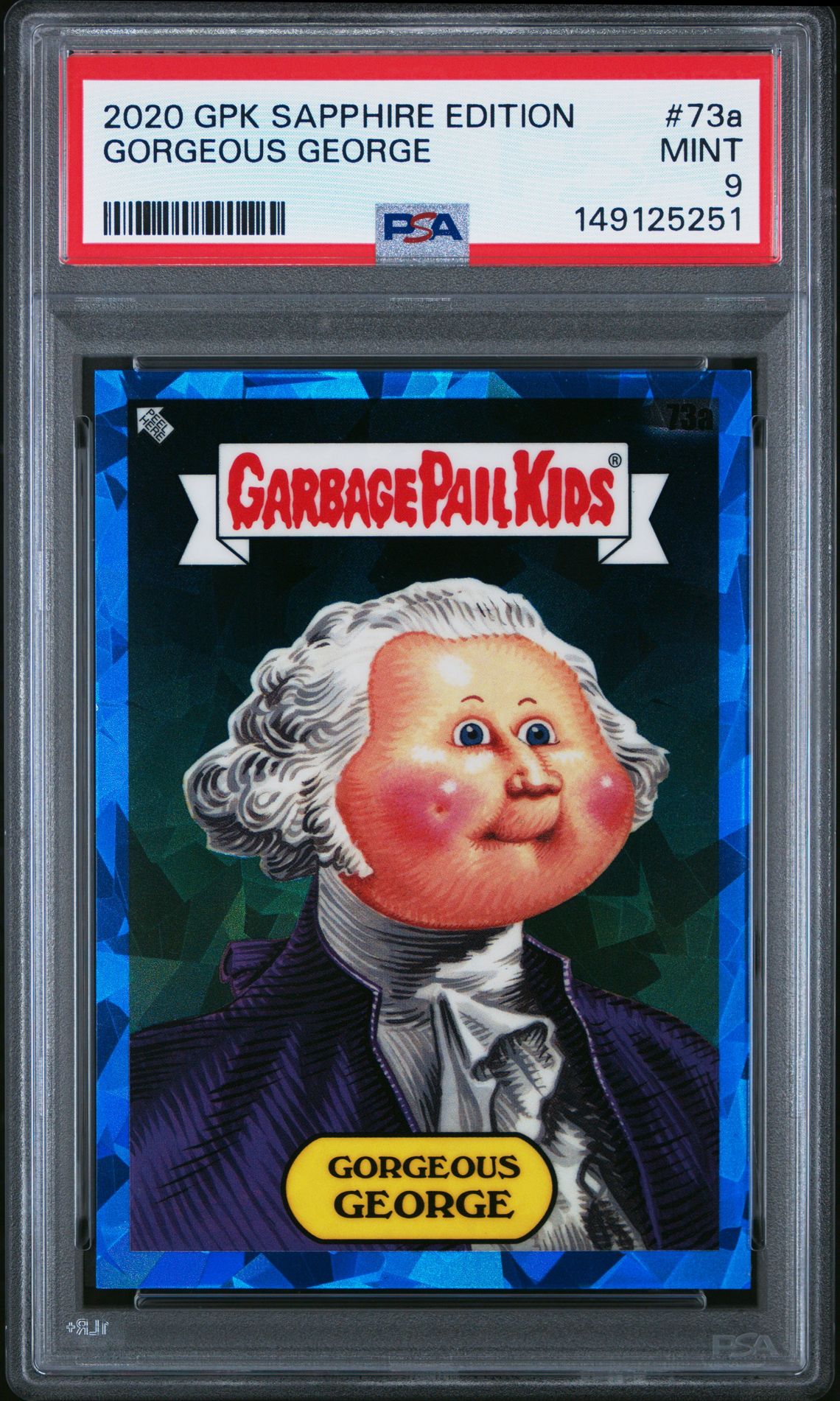 2020 Topps GARBAGE PAIL KIDS SAPPHIRE EDITION #73A Gorgeous George front