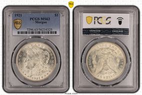1921 $1 Morgan MS63