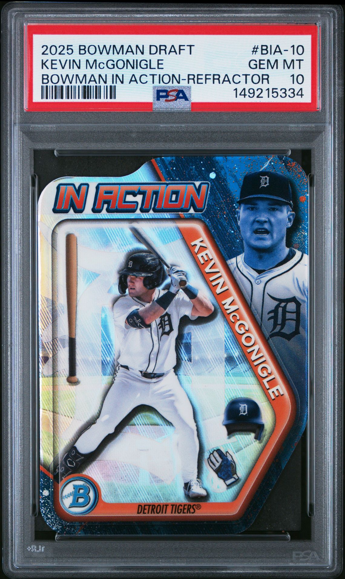 2025 Bowman BOWMAN DRAFT BOWMAN IN ACTION Refractor #BIA-10 Kevin Mcgonigle front