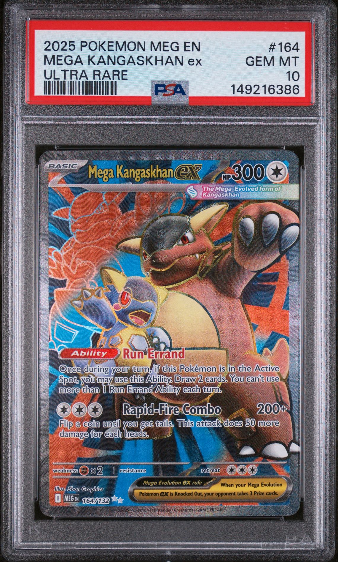 2025 Pokemon POKEMON MEG EN-MEGA EVOLUTION ULTRA RARE #164 Mega Kangaskhan Ex front