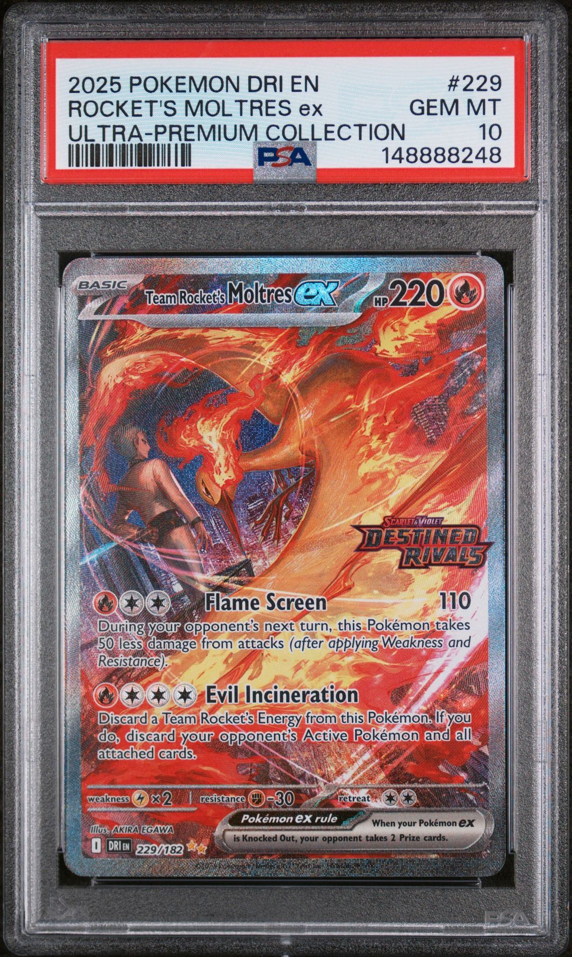 2025 Pokemon POKEMON DRI EN-DESTINED RIVALS ULTRA-PREMIUM COLLECTION #229 Rocket's Moltres EX front