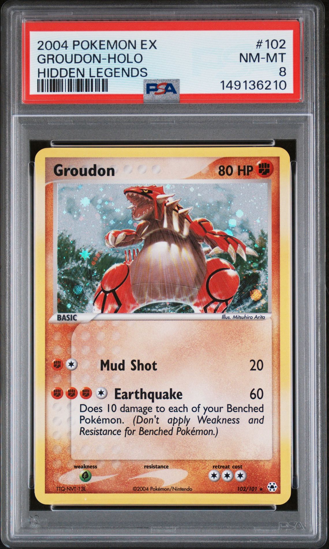 2004 Pokemon POKEMON EX HIDDEN LEGENDS #102 Groudon-Holo front