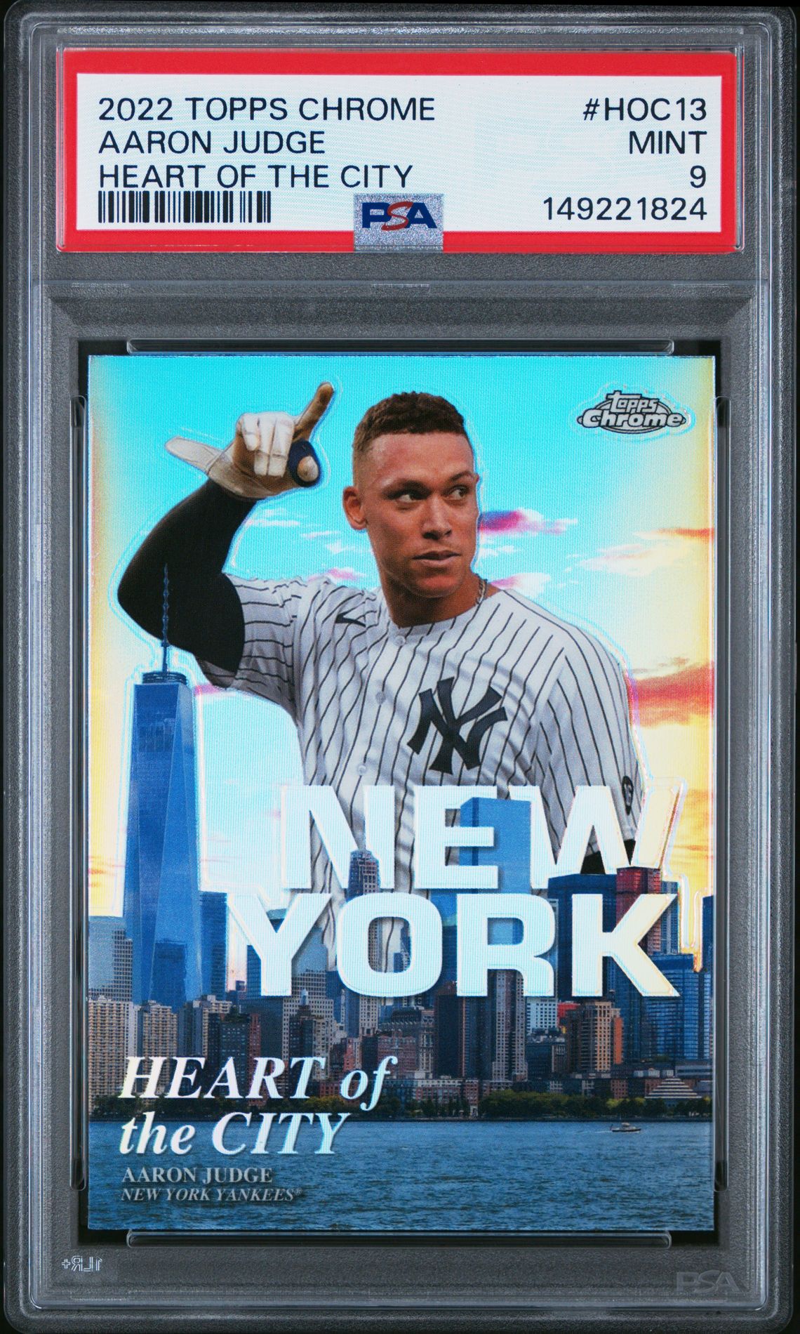 2022 Topps TOPPS CHROME HEART OF THE CITY #HOC13 Aaron Judge front