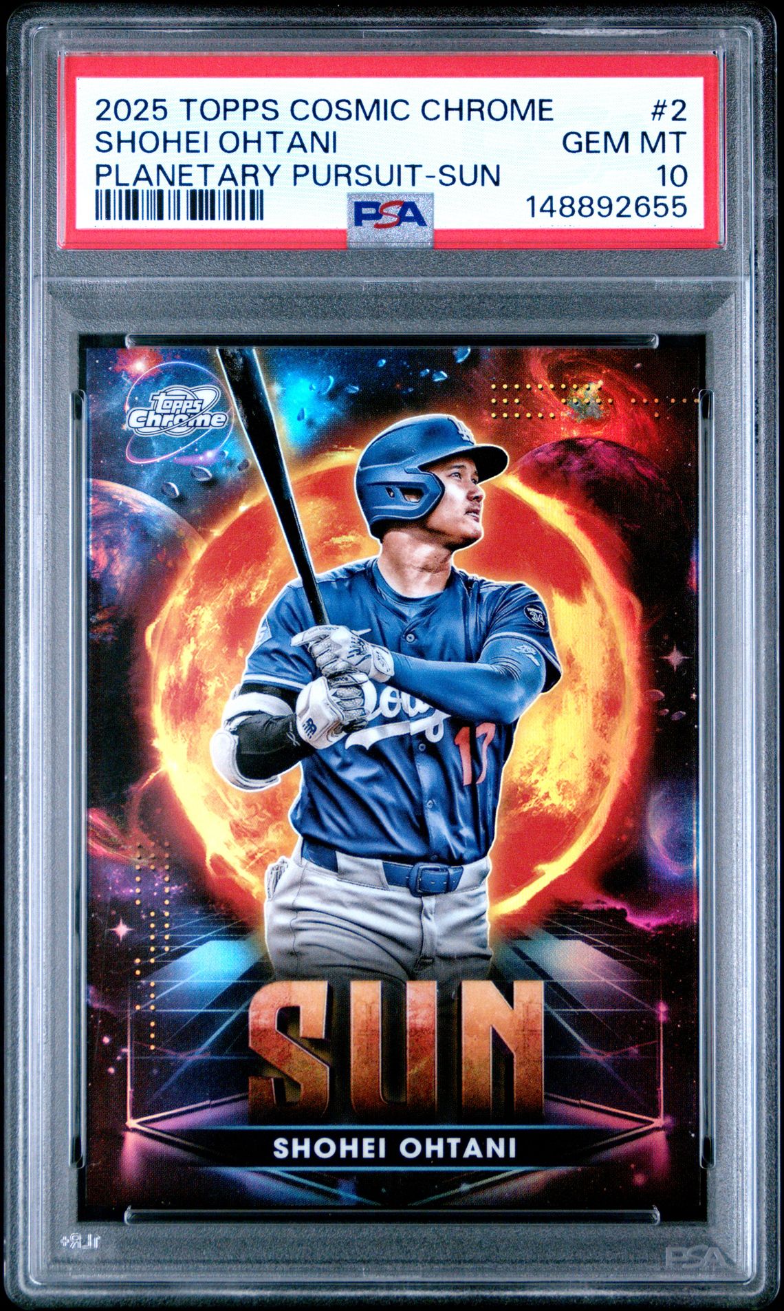 2025 Topps TOPPS COSMIC CHROME PLANETARY PURSUIT SUN #2 Shohei Ohtani front