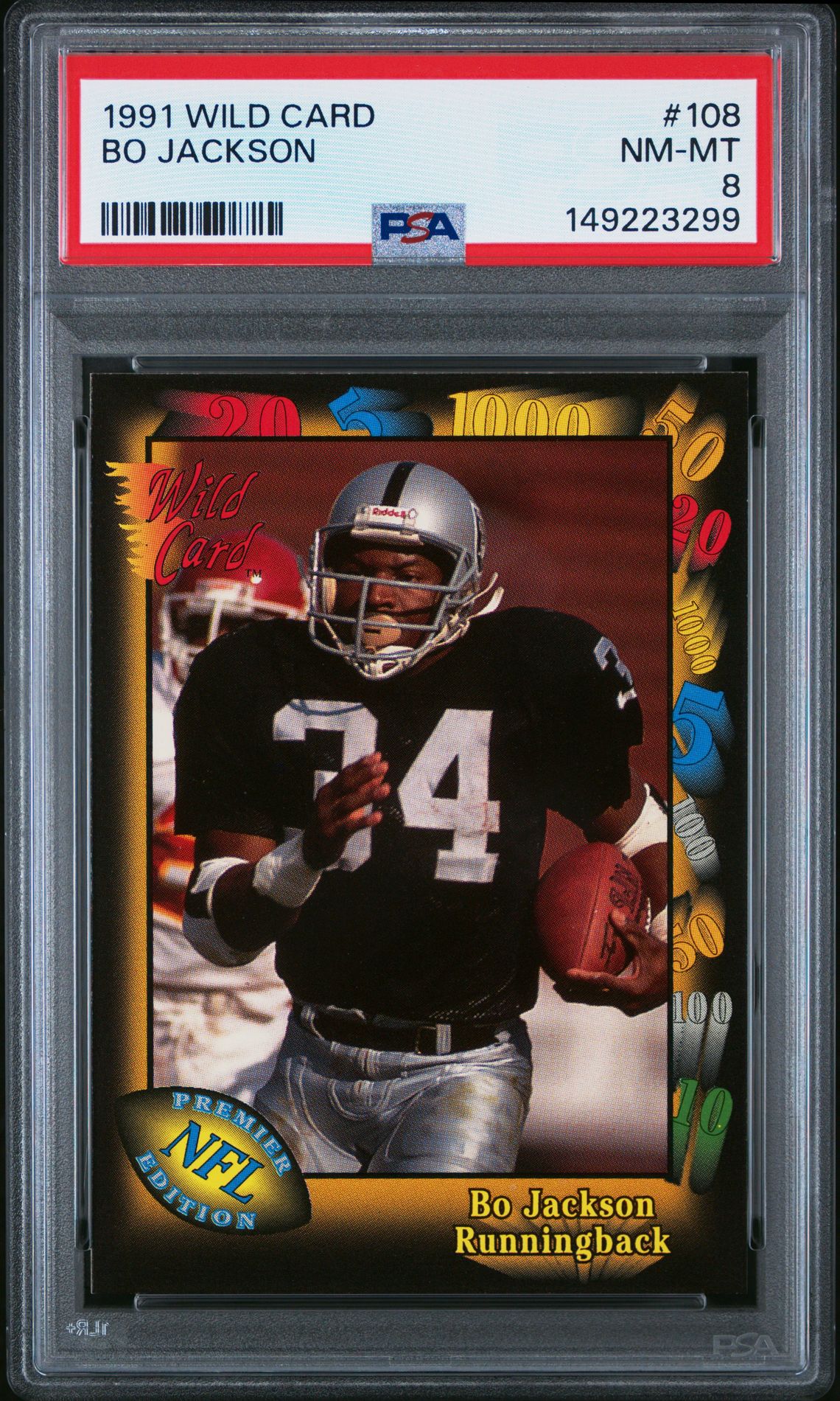 1991 Wild Card WILD CARD #108 Bo Jackson front